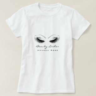 化粧アーティスト美しいラッシュスタジオグリッターシルバー Tシャツ