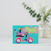 化粧アーティスト美容師スクーターガールドット2 名刺 (スタンド正面)