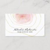 化粧アーティスト美容師モダン金ゴールドツリーリングや輪 名刺 (正面)