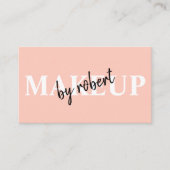化粧アーティスト赤面のピンクはっきりしたシグネチャースクリプト 名刺 (正面)