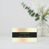 化粧アーティスト金ゴールドグラデーショントレンディーグリッター 名刺 (スタンド正面)