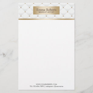 化粧アーティスト金ゴールドラベルラグジュアリーキルツボーティサロン 便箋