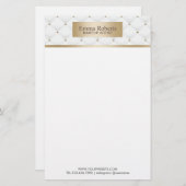 化粧アーティスト金ゴールドラベルラグジュアリーキルツボーティサロン 便箋 (正面/裏面)