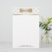 化粧アーティスト金ゴールドラベルラグジュアリーキルツボーティサロン 便箋 (スタンド正面)