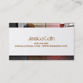 化粧アーティスト、コスメトロジ、美しい名刺 名刺 (裏面)