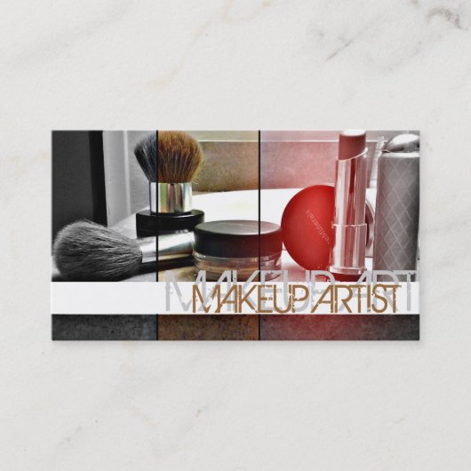 化粧アーティスト、コスメトロジ、美しい名刺 名刺 (正面)