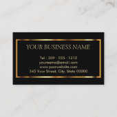 化粧アーティスト(シェブロン金ゴールドアクセント付き) 名刺 (裏面)