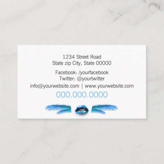 化粧アーティスト 名刺 (裏面)