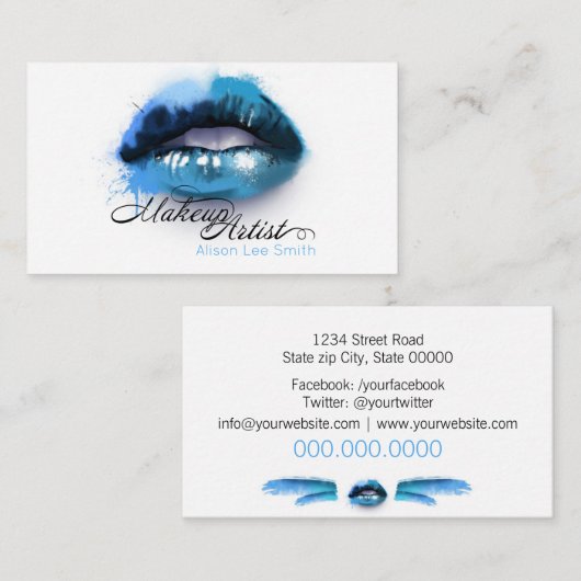 化粧アーティスト 名刺 (正面/裏面)