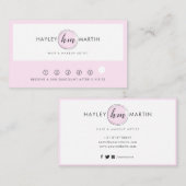 化粧アーティスト/美しいサロンカスタムロゴ- ロイヤリティカード (正面/裏面)