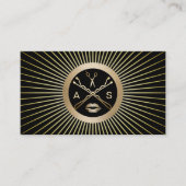 化粧アーティスト&美容師クラシーブラック金ゴールド 名刺 (正面)