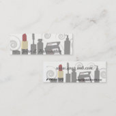 化粧アーティスモダント旋回フェミニン美容師 スキニー名刺 (正面/裏面)