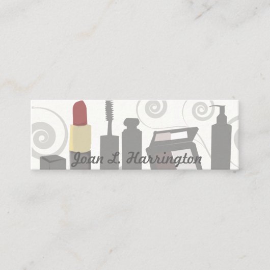 化粧アーティスモダント旋回フェミニン美容師 スキニー名刺 (正面)