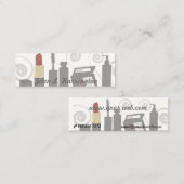 化粧アーティスモダント旋回フェミニン美容師 スキニー名刺 (正面/裏面)