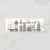 化粧アーティスモダント旋回フェミニン美容師 スキニー名刺 (裏面)