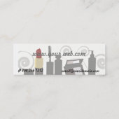 化粧アーティスモダント旋回フェミニン美容師 スキニー名刺 (裏面)