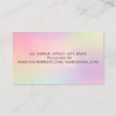 化粧エレガントグリッターがホログラフィフェイクックを点滅 名刺 (裏面)