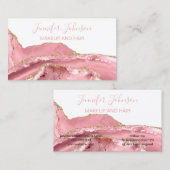 化粧エレガントタイポグラフィバラ石英エーゲート 名刺 (正面/裏面)