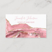 化粧エレガントタイポグラフィバラ石英エーゲート 名刺 (裏面)