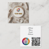 化粧エレガント品配置 スクエア名刺 (正面/裏面)