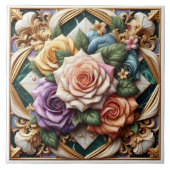 化粧カラフルバラフローラ タイル (正面)
