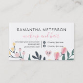 化粧ガーリータイポグラフィパステルフローラ ロイヤリティカード (裏面)