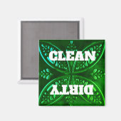 化粧グリーン食洗機磁石 マグネット (正面/裏面)