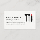 化粧コンパクトとブラシ |紫の輝き 名刺 (裏面)