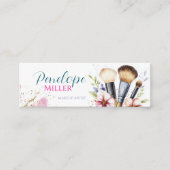 化粧スタイリッシュブラシ付き名刺 スキニー名刺 (正面)