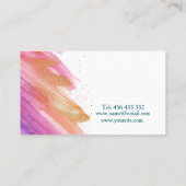 化粧スタイリッシュブラシ付き名刺 名刺 (裏面)