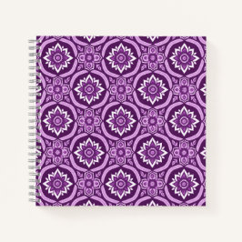 化粧スタイリッシュ幾何花模様 ノートブック