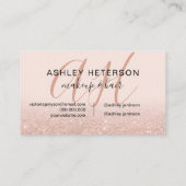 化粧スモノグラムのクリプトバラ金ゴールドグリッター赤面 名刺 (裏面)