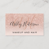 化粧スモノグラムのクリプトバラ金ゴールドグリッター赤面 名刺 (正面)