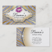 化粧ゼブラ名刺スパークルピンクSG 名刺 (正面/裏面)