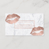 化粧タイポグラフィ唇フェイクバラ金ゴールド 名刺 (裏面)