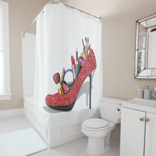 化粧ハイヒールスティレットスファッション シャワーカーテン (インサイチュ)