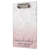 化粧バラ金ゴールドグリッター大理石スパークル紙吹雪 クリップボード (左)