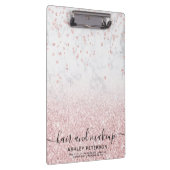 化粧バラ金ゴールドグリッター大理石スパークル紙吹雪 クリップボード (右)