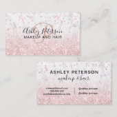 化粧バラ金ゴールドグリッター大理石モノグラグラデーションム 名刺 (正面/裏面)