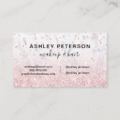 化粧バラ金ゴールドグリッター大理石モノグラグラデーションム 名刺 (裏面)