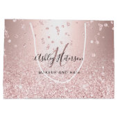 化粧バラ金ゴールドグリッター金属スパークル紙吹雪 ラージペーパーバッグ (裏面)