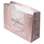 化粧バラ金ゴールドグリッター金属スパークル紙吹雪 ラージペーパーバッグ (裏面アングル)