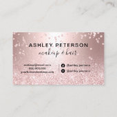 化粧バラ金ゴールドグリッター金属チックロゴ 名刺 (裏面)