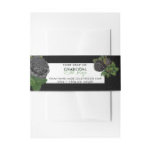 化粧バーソープベリーバンドラベルラップブラックバラ 招待状ベリーバンド (正面例)