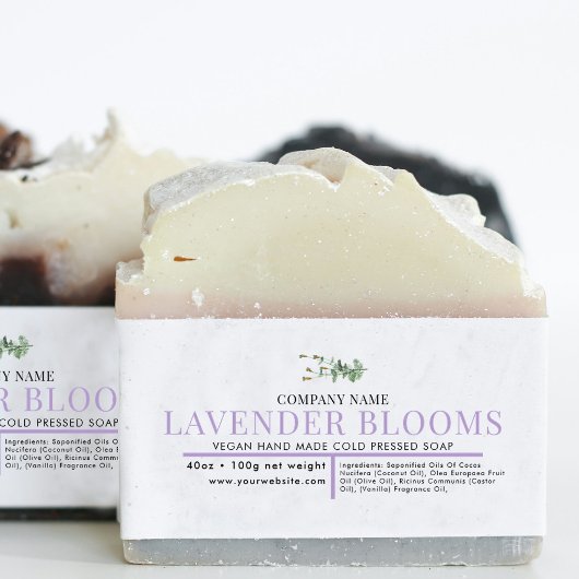 化粧バーソープベリーバンドラベルラップラベンダー 招待状ベリーバンド