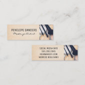 化粧パレットとブラシ スキニー名刺 (正面/裏面)