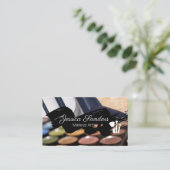 化粧パレットとブラシ | モダン 名刺 (スタンド正面)