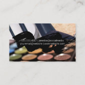 化粧パレットとブラシ | モダン 名刺 (裏面)