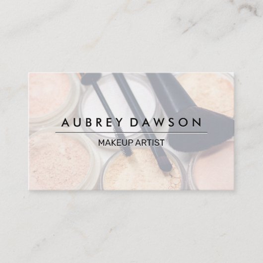 化粧パレット |メイクアップブラシ 名刺 (正面)