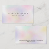 化粧ピンモダンク真珠玉虫ホログラフィック 名刺 (正面/裏面)